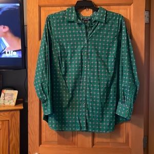 Lands End size 20 button down long sleeve blouse